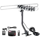 ViewTV UHD-3942A Antenna Long Range HDTV/Indoor Attic HDTV Antenna with Mounting Pole - 150 Miles Range - 360&deg; Rotation - Wireless Remote