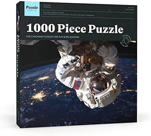 Puzzle Press | Spaceman Jigsaw Puzzle 1000 Piece Adult Puzzle - Extremely Challenging - Astronaut in Space