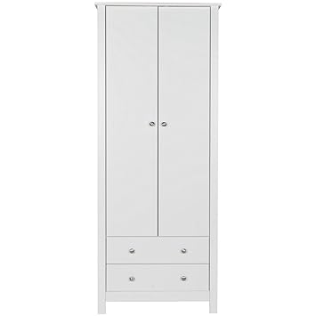 Florence White Painted Shaker Style Wardrobe With Two Doors And