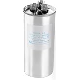 WSRXG CAP050400440CT 40+5 &micro;F 370/440V Round Dual Run Capacitor | Compatible with CAP050400440RTS CAP050400440RTP, Universal HVAC AC Compressor &amp; Fan Motor Capacitor