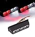 VSEK White/Red 4LED 4W Vehicle LED Emergency Strobe Deck Grille Police Strobe Warning Light for 12-24v SUV Tow Fire Truck RV Van