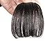 Remeehi Gorgeous Real Human Hair Flat Bangs/Fringe Hand Tied Bangs with Temples Mini Fashion Clip-in Hair Extension Natural Black