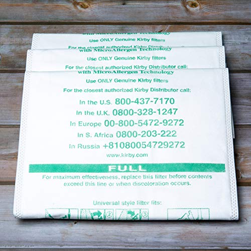 V2 Co.Ltd Kirby Vacuum Bags,Universal Hepa White Cloth Bags for All