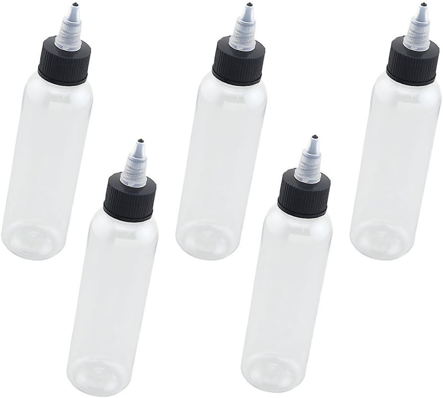 Twist bottle Plastic Oil bottle Steel Needle Dropper Bottles squeezable dropping bottler for Flavorings and liquid (120ml): Home Improvement