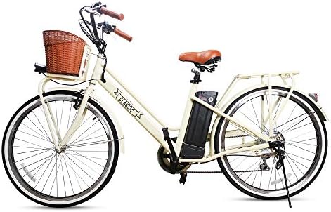 26" 250W Electric Bicycle Sporting Powered e-Bike 36V Lithium Battery (Beige(Female))