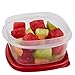 Rubbermaid 759284539132 Easy Find Lid Food Storage Square 5 Cup Value Pack of 4 Containers, 4 Clear