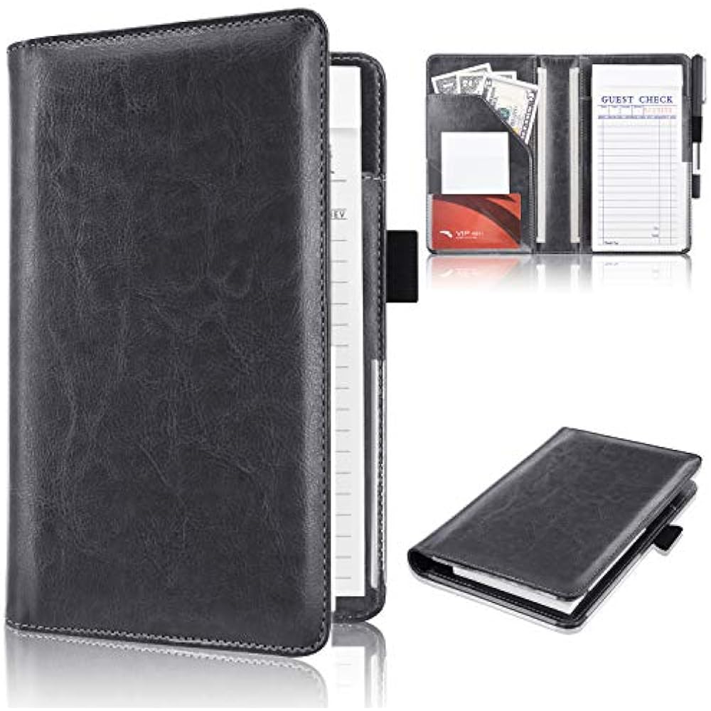 WALNEW Waitress Book Server Wallet Waiter Book Guest Check Pad Holder
