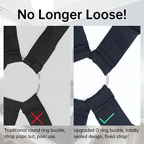 Bed Sheet Straps, No Longer Loose! Upgraded Elastic Crisscross Bed
