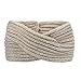 Sannysis Winter Women Weaving Headband Hairband Handmade Bohemia (Beige)