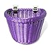 Colorbasket 02195 Front Handle Bar Junior Bike Basket, All-Weather, Water Resistant, Adjustable Leather Straps, Purple