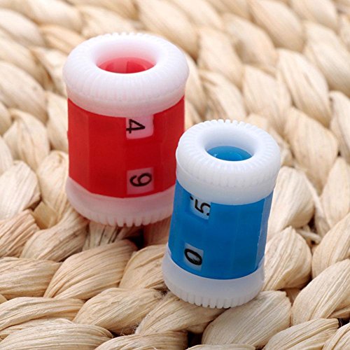 BleuMoo 1Pc Plastic Crochet Knitting Row Counter Round Stitch Tally Knitter Needle (L)