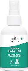 Earth Mama - Calendula Baby Oil - 4 fl oz | Body and Massage Oil for Newborns and Infants, Fragrance-Free, Dry Skin & Scalp M