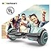 Hoverboard Lithium-Free Two-Wheel Self Balancing Electric Scooter UL 2272 Certified, Metallic Chrome LED Light (Chrome Black)
