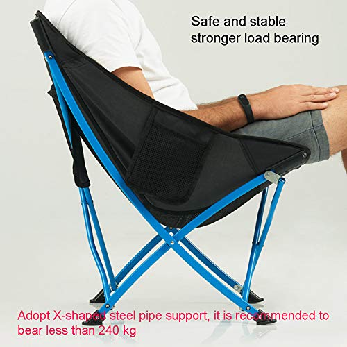 HRXS Campingstuhl, ultraleichter, klappbarer Angelstuhl, kompakter tragbarer Outdoor-Stuhl mit Tragetasche, für Outdoor… – Bild 5