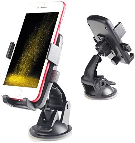 Car Phone Holder,One-Touch Design Dashboard &amp; Windshield Car Phone Mount for iPhone 7/7Plus/6s/6Plus/5S, Galaxy S5/S6/S7/S8, Google Nexus, Huawei and More