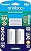 eneloop Panasonic K-KJS1MCA2BA D Size Battery Adapters with eneloop AA 2100 Cycle Ni- MH Pre-Charged Rechargeable Batteries, 2 Pack with 2"D Adapters primary