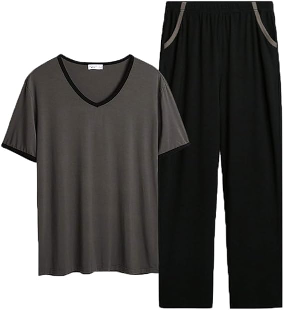 Amazon パジャマ メンズ 100 綿 長袖 上下セット 吸汗 通気 速乾 メンズルームウェア 寝巻き 部屋着 グレー ルームウェア 旅行 涼しい 大きいサイズ 肌に優しい 夏向き スウェット ふんわり 上下セット 長袖 春夏 パジャマ パジャマ 通販