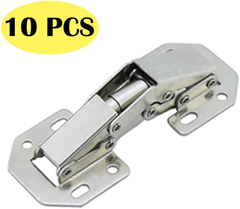 Door Hinges, Tiberham 90 Degree NoDrilling Hole Furniture Surface Mount Folding Hinges