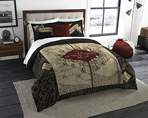 Northwest Harry Potter The Marauder s Map Queen Comforter 3 Piece Set with 2 Pillowcases