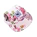 Pet Dog Hats for Small Size Dogs Cideros Visor Design Fashion Dogs Baseball Sun Hats Sport Cap with Ear Holes and Chin Strap - Size S (Flowers)