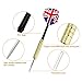 Tip Darts by DigHealth(TM), 12 pcs (4 sets), Steel Needle, National Flag Flights, Aluminum Shafts and Brass Barrels, with 4 Free PVC Dart Rods