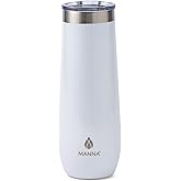 Manna Sleek Champagne Flute Tumbler - 9 Oz - White