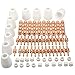 MORTENTR Alffun 100Pcs PT-31 LG-40 Air Plasma Cutter Cutting Nozzles Electrode Tip Torch Consumable Kits 40A Fit for LGK-40 CUT-40 BPS40 Mayitr