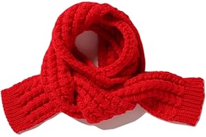 BEARUN Kids Knitted Scarf Winter Fashion Solid Color Toddler Baby Warm Scarves Wrap Neck Warmer for Girls Boys