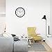 HIPPIH 10 Silent Quartz Decorative Wall Clock Non-Ticking Classic Digital Clock Battery Operated Round Easy to Read Home/Office/School Clock (Black)