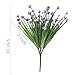 Artificial Fake Flowers, 4 Bundles Outdoor UV Resistant Greenery Shrubs Plants Indoor Outside Hanging Planter Home Garden Decor(Blue)