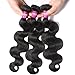 YAEONS Hair Brazilian Hair 3 Bundles Body Wave Grade 5A Unprocessed Virgin Human Hair Weave Extensions(14