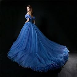 YUAKOU Women's Full A-Line 6 Hoop Floor-Length