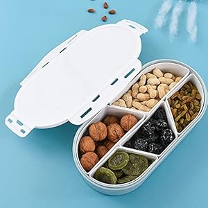 Creatieve gedroogde fruitplaat Candy Seal opbergdoos 5 roosters noten snack container voedsel geschenkdoos party…