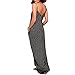 Exlura Women Casual Boho Strappy Polk Dot Ethnic Prints Maxi Dress Black X-Large