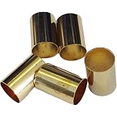 Brass pot adapter sleeves install knobs for 1/4" solid shaft pots on split shaft pots, 5 pieces