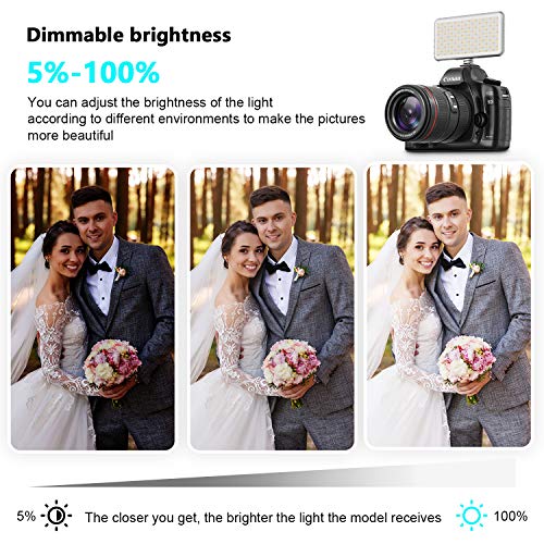 LBHMEI Dimmable LED Video Light Camera Panel - Portable Light, LED Light for Canon, Nikon, Pentax, Panasonic,Sony, Samsung and Olympus Digital SLR Cameras
