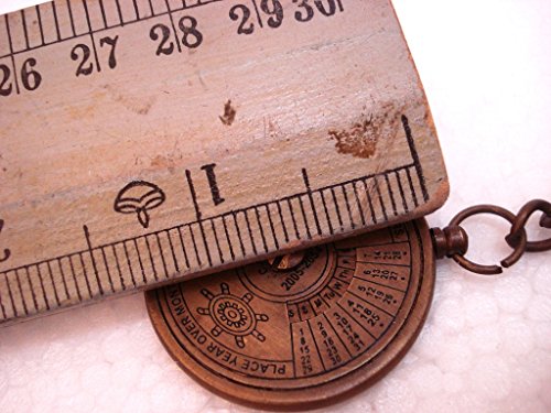 Brass 50 Years CALENDOR Key Chain- Collectible Marine Nautical Key Ring from Brass Blessing (5039-3)