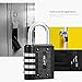 Combination Lock INLIFE 4 Digit Padlock Safe Protection for Suitcase Travel Bag Backpack Filing Cabinets Toolbox (Black)