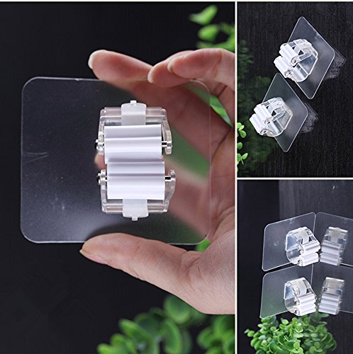 image for JuanFU Broom Mop Holder, Self Adhesive Reusable No Drilling Anti-Slip,
