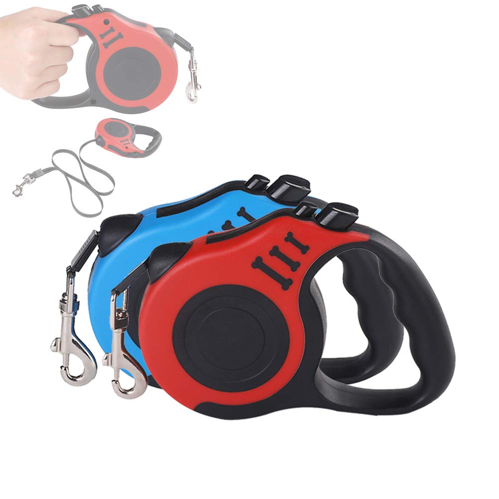 Milter 2 pcs 5m Automatic Retractable Dog Leash Lead Training Walking Extendable Pet Supply Puppy Traction Rope For Small Medium Dogs Cats