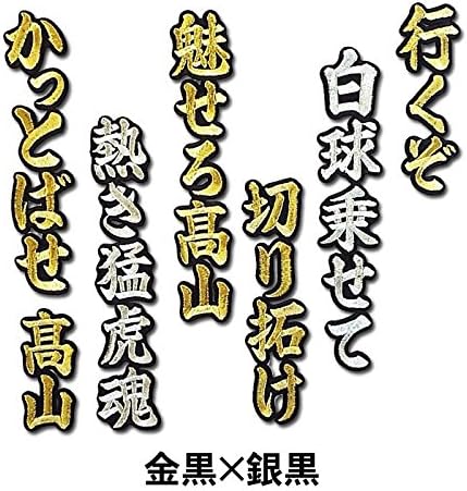 Amazon プロ野球 阪神タイガースグッズ 高山 俊ヒッティングマーチ 応援歌 ワッペンカラー 金黒 銀黒 ワッペン アップリケ 通販