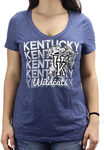 University Tees Women' s NCAA UK Kentucky Wildcats V Neck T-Shirt