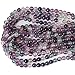 Qiwan 45PCS 8mm Natural Fluorite Gemstone Smooth Round Loose Beads for DIY Jewelry Making Crystal Energy Stone Healing Power 1 Strand 15
