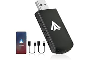 Android Auto Wireless Adapter, Only for Factory Wired Android Auto Car above 2016, Dual-core 5G Chip (Upgraded), 5.8Ghz WiFi No Lag, OTA Update,USB-A & USB-A to C Cables, Anyfar B4 Pro Wireless Dongle