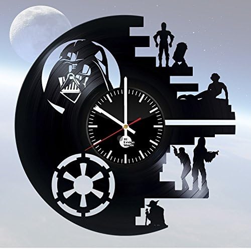 Handmade Vinyl Wall Clock Star Wars Darth Vader Jedi Order Falcon Millenium Galax Handmade Vinyl Record Wall Clock Fun gift Vintage Unique Home decor Art Design Retro Interier