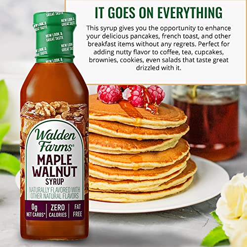 Walden Farms Maple Walnut Syrup 12 oz (Pack of 2) Sweet Syrup Near