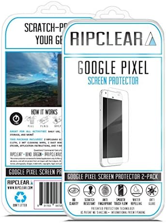 RIPCLEAR for Google Pixel Smartphone Unbreakable Screen Protector Kit - Military Grade Scratch-Resistant, All-Weather Protection, Crystal Clear - 2-Pack