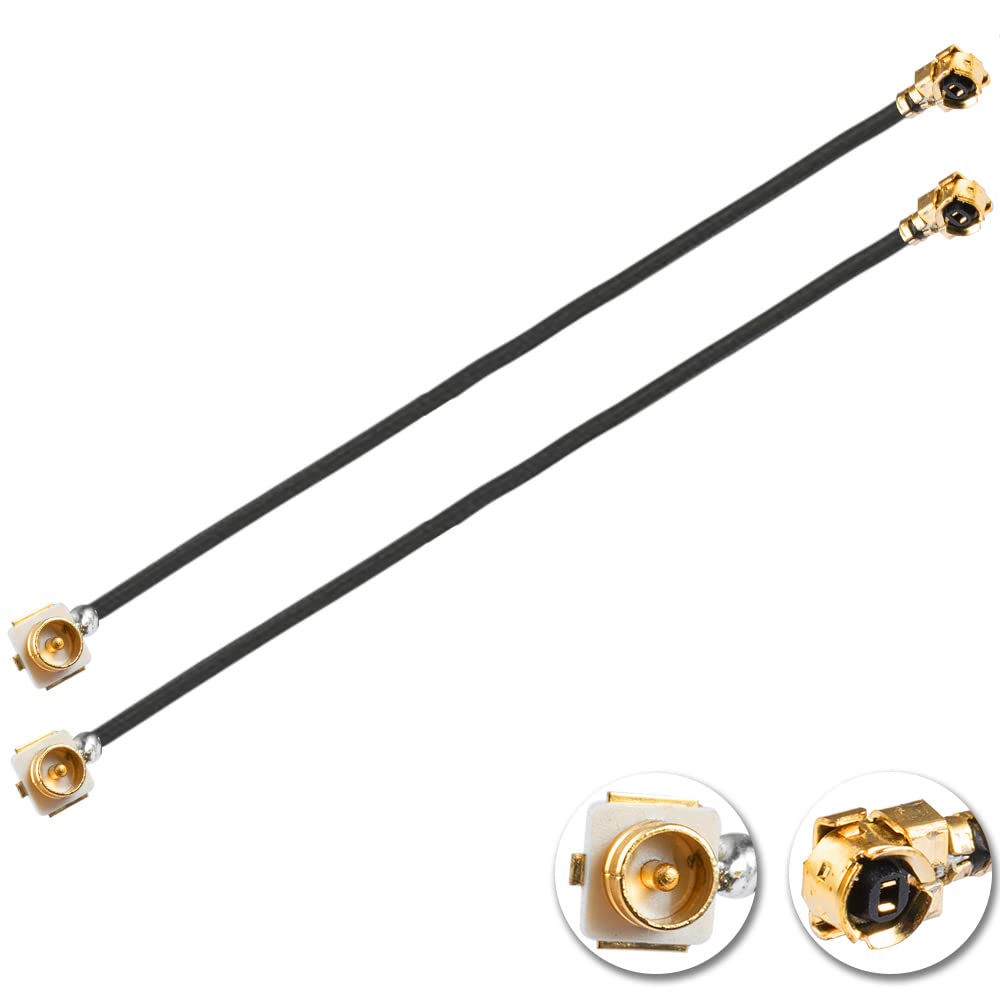 Vecys 2PCS U.F.L1 Male to U.F.L1 Female Cable 6" /15CM 1.13mm Low-Loss Extension Cable for Wireless Antennas Mini PCIE Network Cards