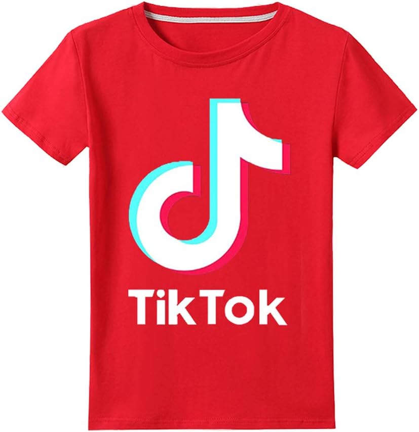 Kid's TIK TOK T-Shirt Boys Girls Childs Costumes Party Fans Short Sleeve Tops