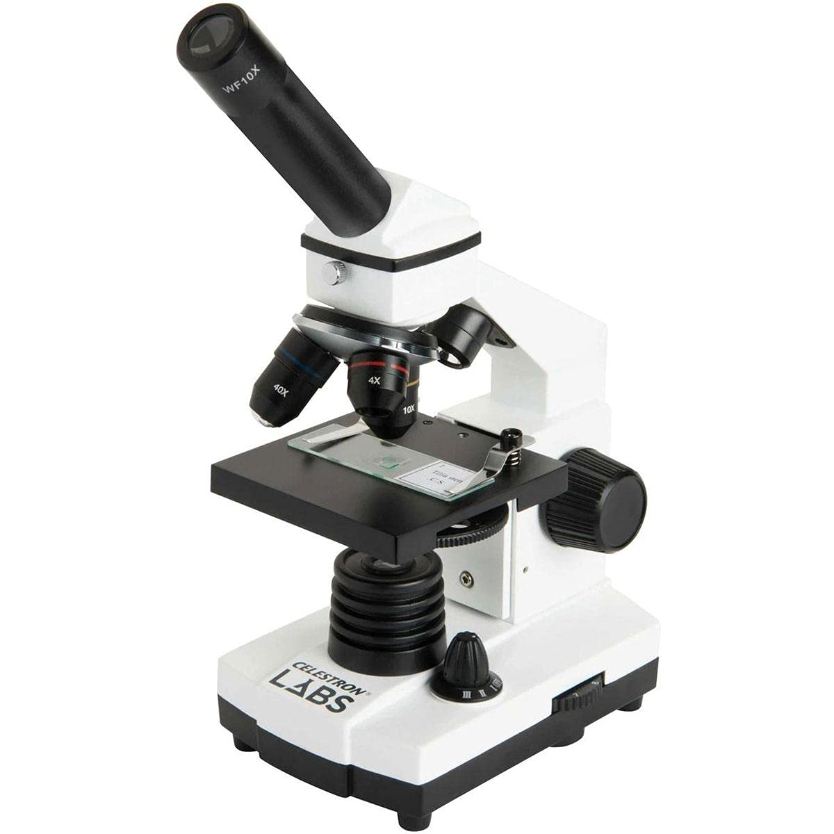 Celestron 44128 CL-CM800 Compound Microscope, 40x-800x Magnification, White